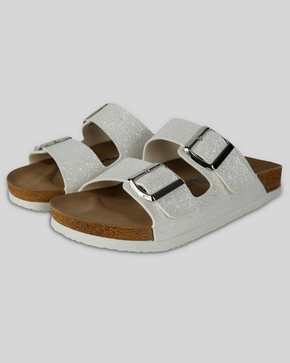 mumka-Calzado-mujer-Sandalias Correa Brillo Plateado