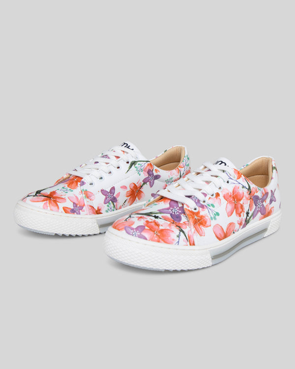 mumka-Calzado-mujer-Zapatillas Flores Rosas y Moradas (Blanco)