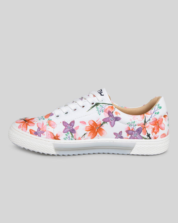 mumka-Calzado-mujer-Zapatillas Flores Rosas y Moradas (Blanco)